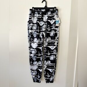 Black and White Rose Joggers